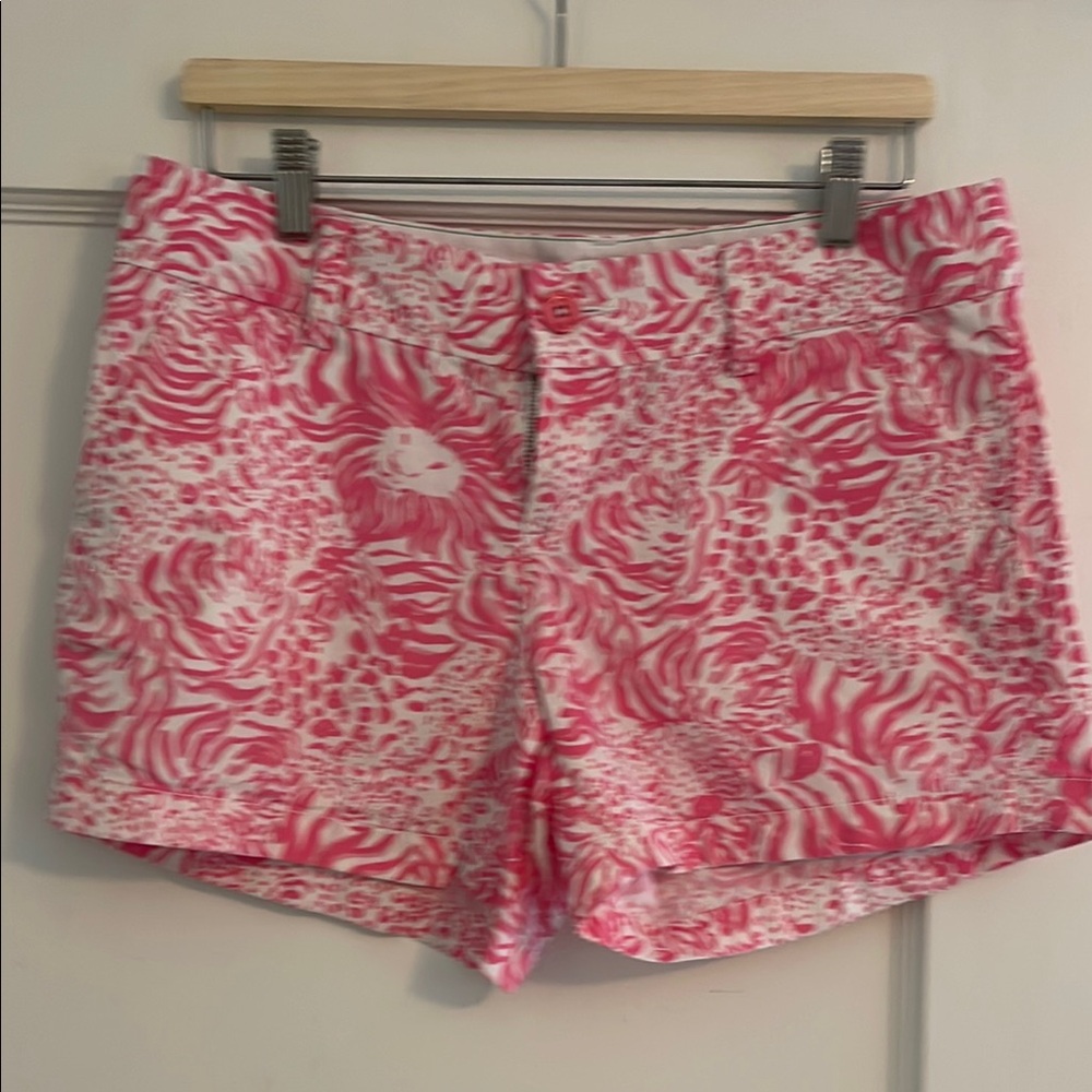 Lilly Pulitzer Resort White Get Spotted Lion Callahan Shorts